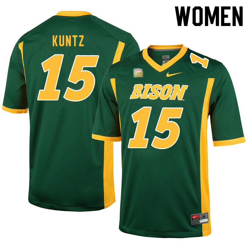 Women #15 Kaden Kuntz North Dakota State Bison College Football Jerseys Sale-Green